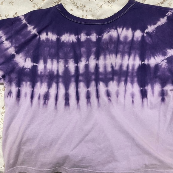 Purple champion tie-dye crop top - Picture 2 of 7